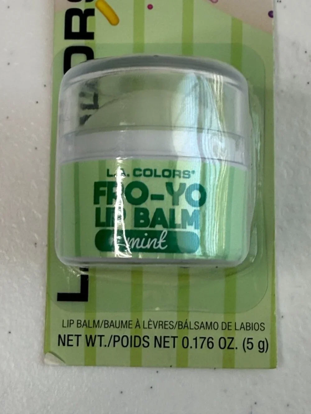 L.A. Colors Fro-Yo Lips Mint Scented Lip Balm New